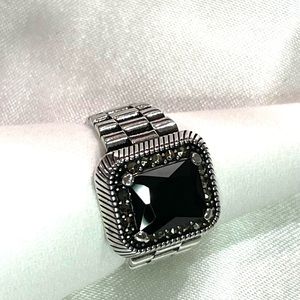 Watchband Ring, .925 Sterling Silver.